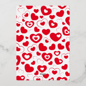 後のバレンタインデーで"V"を取得する 箔シーズンカード (裏面)