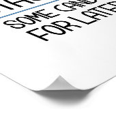 後のパーティー標識のためにキャンディーを少し痛める ポスター (角)