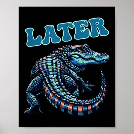 後のGator Aligatorグラフィック ポスター (正面)