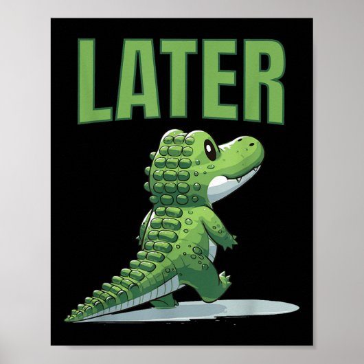 後のGator Aligatorグラフィック ポスター (正面)