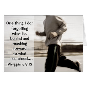後ろあるものが忘れます、Philippiansの3:13カード
