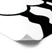 後ろおもしろいから舌を出す可愛い羊 ポスター (角)