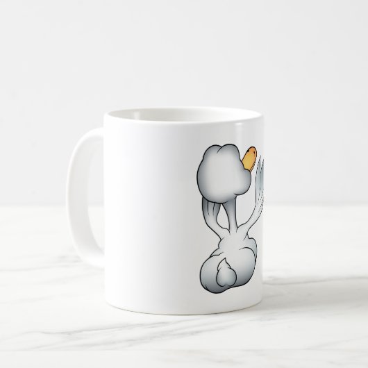 後ろからガチョウ コーヒーマグカップ (正面左)