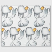 後ろからガチョウ ラッピングペーパー (フラット)