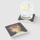 後ろからポートレート（Frederic Leighton著） ストーンコースター (横)