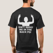 後ろから撃たないでプロ兄貴 Tシャツ (裏面)
