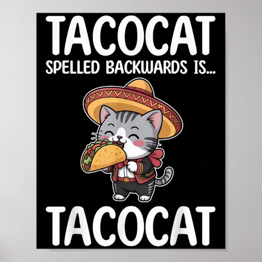 後ろから読んでもTacocat ネコとタコ ポスター (正面)