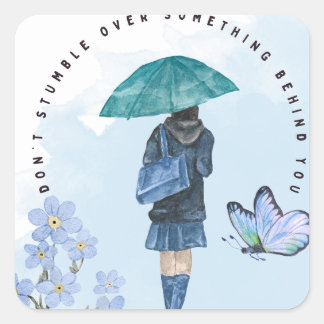 後ろで何かにつまずいてはいけない スクエアシール