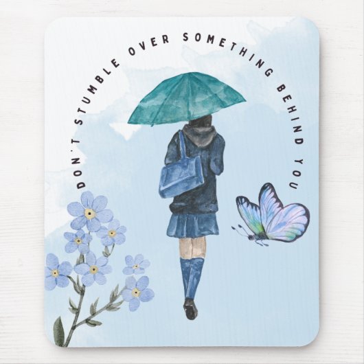 後ろで何かにつまずいてはいけない マウスパッド (正面)