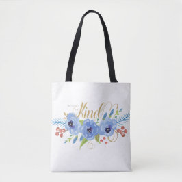 後ろにモノグラムのBe Humble and Kind トートバッグ