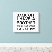 後ろに兄がいる キャンバスプリント (インサイチュ (ウッドフロア))