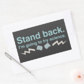 後ろに立って。私は科学を試してみる。 長方形シール (封筒)