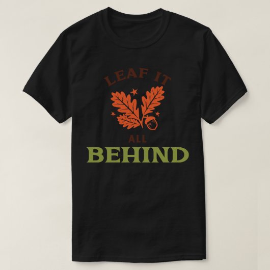 後ろに葉を残す Tシャツ (デザイン正面)