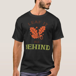 後ろに葉を残す Tシャツ