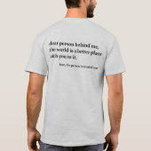 後ろのあなたへ Tシャツ (裏面)