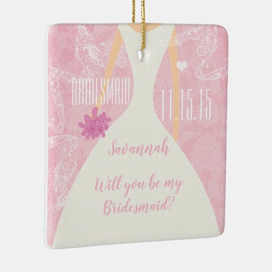 後ろのブライドメイド婚約の写真になる？ セラミックオーナメント (右)