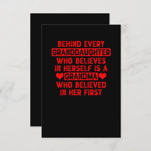 後ろの孫娘 – 引用文 サンキューカード (正面/裏面)