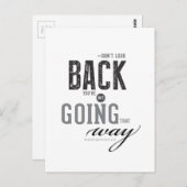後ろを振り返らないで、あなたはそんなふうに行かないで。 ポストカード (正面/裏面)