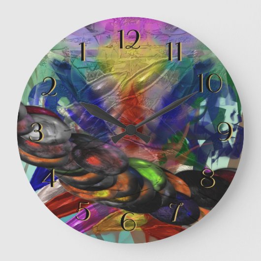 後ろ向きのワイルダー日 ラージ壁時計 (正面)