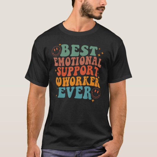 後ろ姿に「最高のメンタルケア同僚」 Tシャツ (正面)