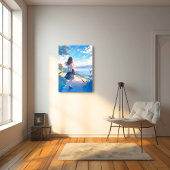 後ろ姿JKアートパネル｜寿司娘 Art Panel GenerativeAI キャンバスプリント