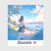 後ろ姿JKシール｜寿司娘 GenerativeAI シール (シート)