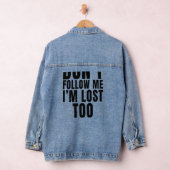 後ろ後を追にプリントが失った出ない デニムジャケット (ハンガー)