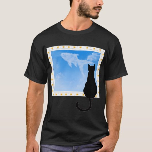 後ろ猫（昼バージョン） Tシャツ (正面)