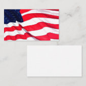 後ろ空白のアメリカの星と縞模様 名刺 (正面/裏面)
