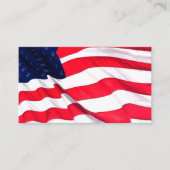後ろ空白のアメリカの星と縞模様 名刺 (正面)