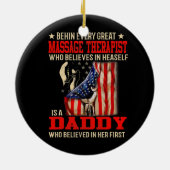 後ろ素晴らしのマッサージセラピスト信じ人 セラミックオーナメント (裏面)