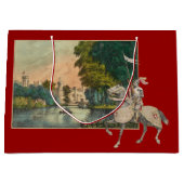 後ろ装甲城の騎士そして馬 ラージペーパーバッグ (正面)