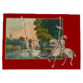 後ろ装甲城の騎士そして馬 ラージペーパーバッグ (裏面)