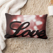 後ろ赤い輝きライトが付いている愛印 ランバークッション (ブランケット)