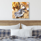 後ろ離れにビーチ キャンバスプリント (インサイチュ (寝室))