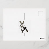 後を追うさぎの穴を 箔シーズンポストカード (裏面)