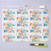 後を追おもしろいカラフルタイポグラフィ 薄葉紙 (クラフト)