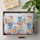 後を追おもしろいカラフルタイポグラフィ 薄葉紙 (ギフト)