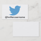 後を追って下さいTwitter (カスタマイズ可能なユーザー名)の私を 名刺 (正面/裏面)