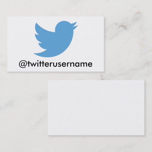 後を追って下さいTwitter (カスタマイズ可能なユーザー名)の私を 名刺 (正面/裏面)