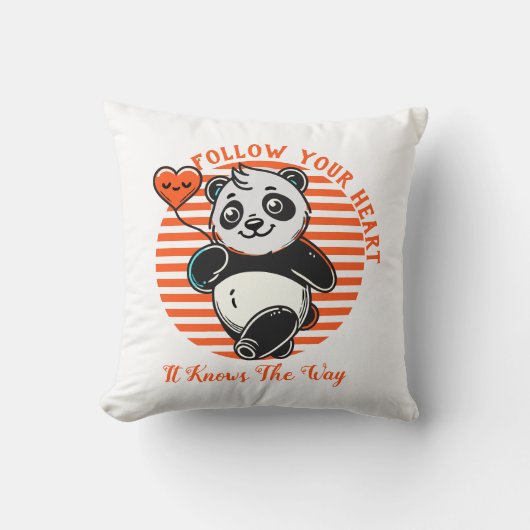 後を追やる気を起こさせるハート クッション (正面)