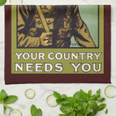 後を追よ!~あなたの国があなたを必要としている キッチンタオル (折り畳み)