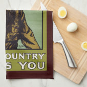 後を追よ!~あなたの国があなたを必要としている キッチンタオル (四つ折り)