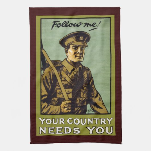 後を追よ!~あなたの国があなたを必要としている キッチンタオル (縦)