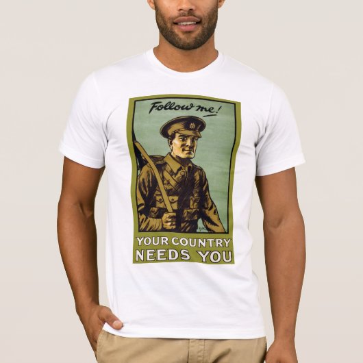 後を追よ!~あなたの国があなたを必要としている Tシャツ (正面)