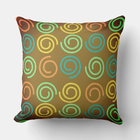 後を追らせん状色 クッション (正面)