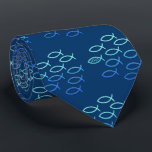 後を追イエスパターン |共有 ネクタイ<br><div class="desc">デザインエレガントは、青地にキリスト教の魚の記号を付けたもの。あなたの信仰を共有する美しい方法。贈り物は彼か彼女にぴったりだ。

イチュスや魚の象徴は、初期のキリスト教徒が自分をイエス・キリストの信奉者とし、またキリスト教に対する親表現近性に対して用いたものである。</div>