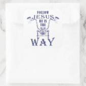 後を追イエス彼はキリスト教のオートバイの道である スクエアシール (バッグ)