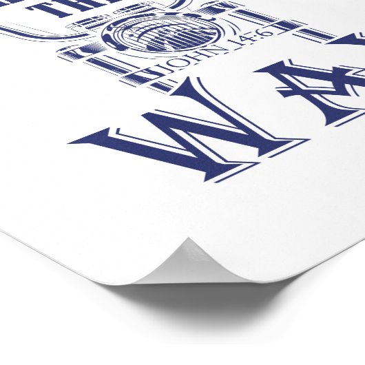 後を追イエス彼はキリスト教のオートバイの道である ポスター (角)