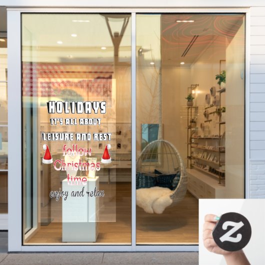 後を追クリスマスの窓の貼り ウィンドウサイン (店舗窓)